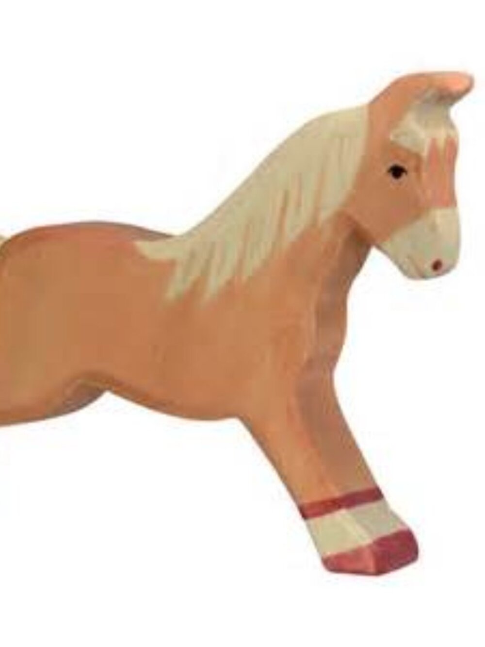 NWT Holztiger Wooden Toys Light Brown Horse Running